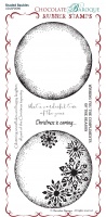 Shaded Baubles Rubber Stamp sheet - DL